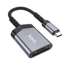 Кардрідер HOCO UA25 2-in-1 card reader Type-C Metal Gray (6942007608862)