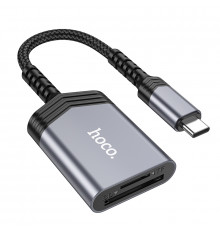 Кардрідер HOCO UA25 2-in-1 card reader Type-C Metal Gray (6942007608862)
