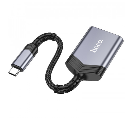 Кардрідер HOCO UA25 2-in-1 card reader Type-C Metal Gray (6942007608862)