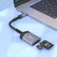 Кардрідер HOCO UA25 2-in-1 card reader Type-C Metal Gray (6942007608862)