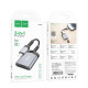 Кардридер HOCO UA25 2-in-1 card reader iP Metal Gray (6942007608855)