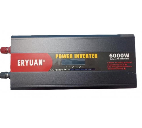 НЕТУ Преобразователь напряжения с 12V→220V (6000W) ЧИСТЫЙ СИНУС, LCD // [309] (5 шт/ящ)