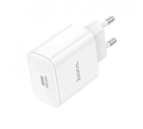 Мережевий зарядний пристрій HOCO C76A Pro Majestic single port PD30W charger White (6942007616300)