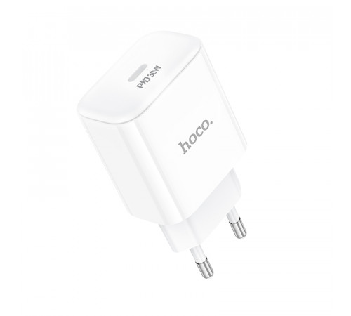 Мережевий зарядний пристрій HOCO C76A Pro Majestic single port PD30W charger White (6942007616300)