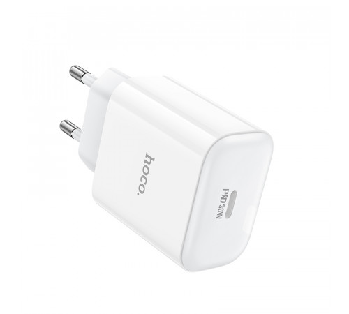 Мережевий зарядний пристрій HOCO C76A Pro Majestic single port PD30W charger White (6942007616300)