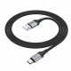 Кабель HOCO X102 USB to Type-C 3A, 1m, nylon, aluminum connectors, Black (6942007608770)