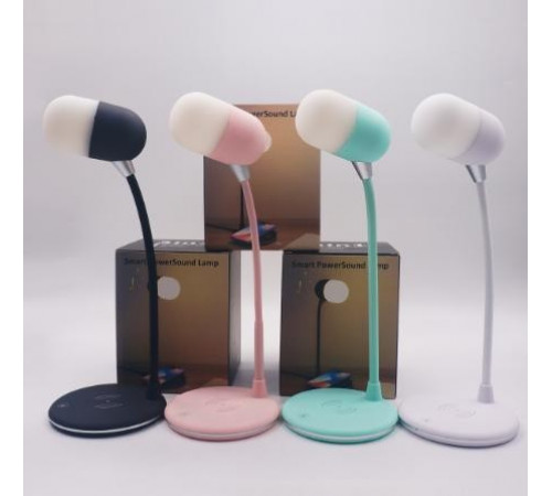 Настольная лампа с беспроводной зарядкой для телефона+динамик-колонка-блютус (MD-088) [204] (30 шт/ящ)
