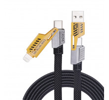 Кабель WUW-X207 USB 3 in 1 65W  black (6972573336524)
