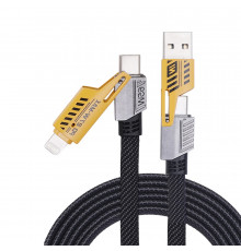 Кабель WUW-X207 USB 3 in 1 65W black (6972573336524)