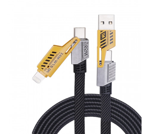 Кабель WUW-X207 USB 3 in 1 65W  black (6972573336524)