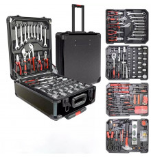 НЕТУ Набір інструментів валіза на колесах 187 предм. (ЯКІСТЬ) (червона коробка) (W153-4) // [400] // [101] (1 шт/ящ)