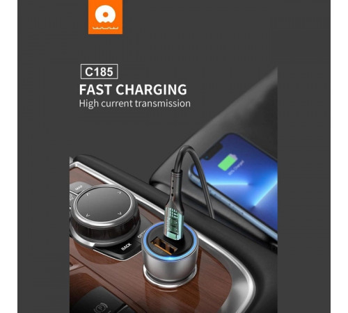 Автомобільний зарядний пристрій WUW-C185 PD20W+QC3.0 black (6972573335466)