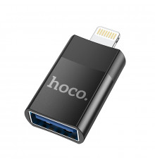 Адаптер HOCO UA17 iP Male to USB female USB2.0 adapter Black (6931474761989)