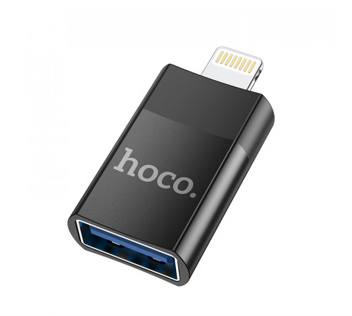 Адаптер HOCO UA17 iP Male to USB female USB2.0 adapter Black (6931474761989)