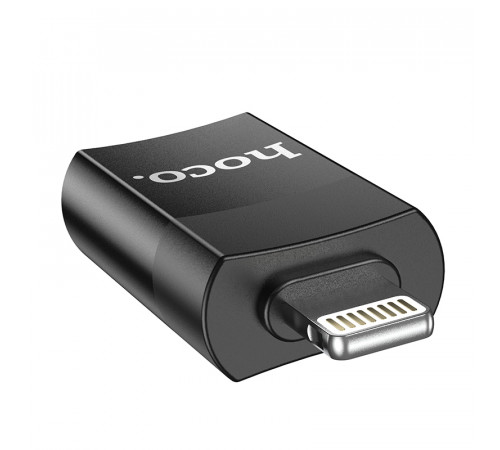 Адаптер HOCO UA17 iP Male to USB female USB2.0 adapter Black (6931474761989)