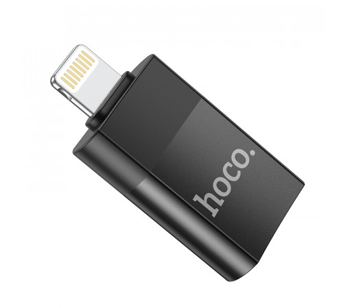 Адаптер HOCO UA17 iP Male to USB female USB2.0 adapter Black (6931474761989)