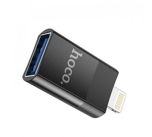 Адаптер HOCO UA17 iP Male to USB female USB2.0 adapter Black (6931474761989)
