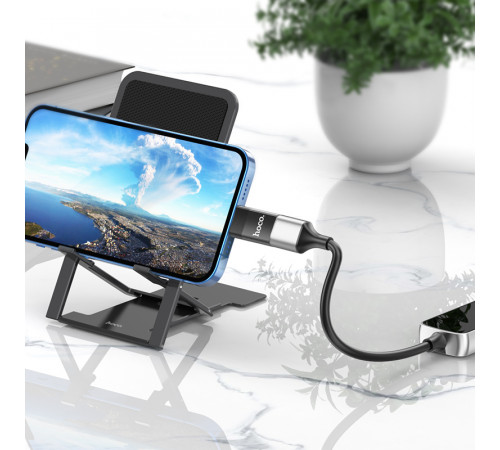 Адаптер HOCO UA17 iP Male to USB female USB2.0 adapter Black (6931474761989)