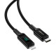 Кабель ACEFAST C6-01 Type-C to iP, 3A, 30W, 1.2m, nylon, zinc connectors, Black (6974316281030)
