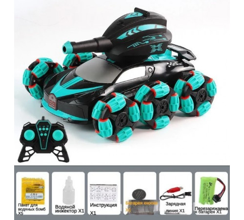 РАСПРОДАЖА Танк стреляющий (трехосный) (QF665-4) [602] (20 шт/ящ) @