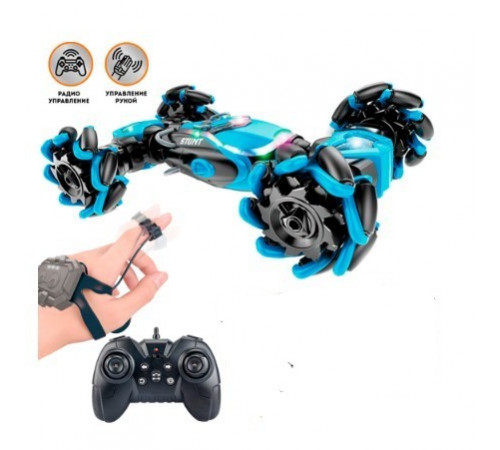 РАСПРОДАЖА Машинка перевёртыш на радио управлении Racing STUNT (пульт+пульт на руку) (666-809BA) [602] (12 шт/ящ) @