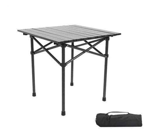 НЕТУ Стол КВАДРАТ (STD-06) (чёрный, складной в чехле, металл+пластик (Д530*Ш510*В500мм)) // [108] (10 шт/ящ)
