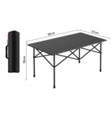 Стол ПРЯМОУГ. (STD-12) (чёрный, складной в чехле, металл) (Д950*Ш570*В500мм) // [602] (10 шт/ящ)