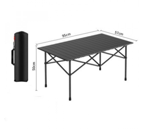 Стол ПРЯМОУГ. (STD-12) (чёрный, складной в чехле, металл) (Д950*Ш570*В500мм) // [602] (10 шт/ящ)