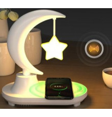 Беспроводная зарядка для телефона/ночник-лампа (Луна/звезда) TB-35SLIWBT (Блютус+Динамик) [403] (8 шт/ящ)
