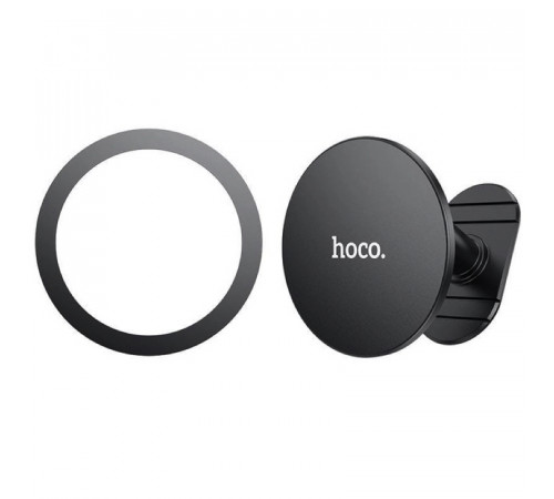 Автотримач для телефона HOCO H13 Fine jade ring magnetic car holder(center console) Black (6931474794512)