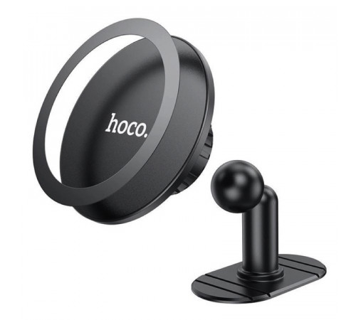 Автотримач для телефона HOCO H13 Fine jade ring magnetic car holder(center console) Black (6931474794512)