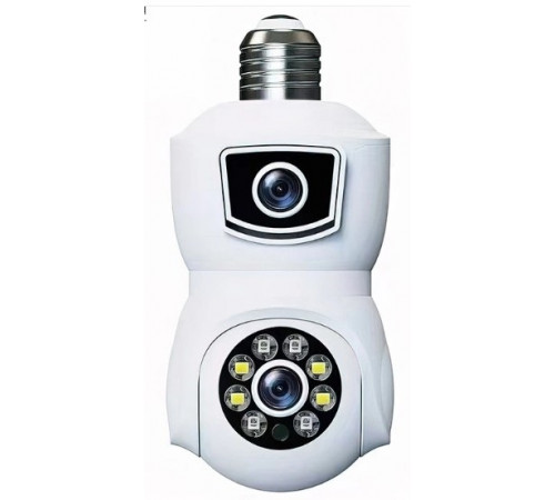 Камера видеонаблюдения в патрон PTZ-Lamp E9 (2 камеры) (V380PRO) (// [101] (15.9кг)) // [204] (50 шт/ящ)