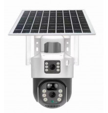 НЕТУ Камера відеоспостереження PTZ вулична WiFi Y001 2 камери (V380) із сонячною панеллю // [101] (12 шт/ящ)