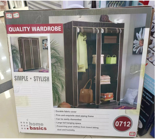 Шкаф тканевый 0712 (Чёрный, коричневый, серый) // [204] (5 шт/ящ)