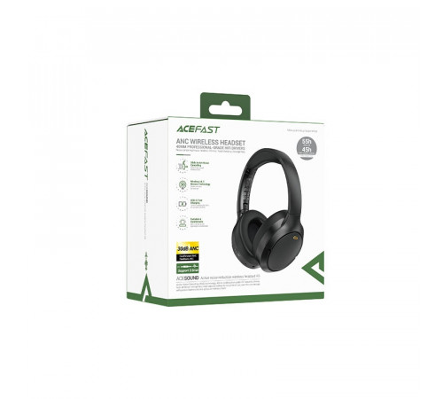 Бездротові накладні навушники ACEFAST H6 active noise reduction wireless headset Black (6974316283683)