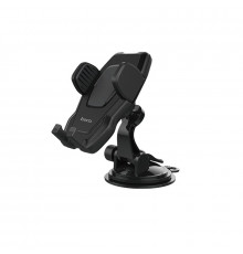 Автотримач для телефона HOCO CA31 cool run suction cup car holder Black (6957531077602)