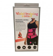 РАСПРОДАЖА Пояс-фитнес-сауна Waist trainer 223-83 (чёрный) (S, M, L, XL, 2XL, 3XL) // [101] (100 шт/ящ)
