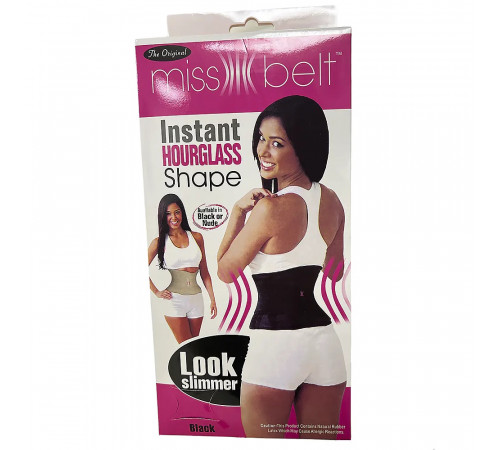 РАСПРОДАЖА Пояс утягивающий Miss Belt 223-77 (S/M, L/XL) (Чёрный и бежевый) // [101] (100 шт/ящ)