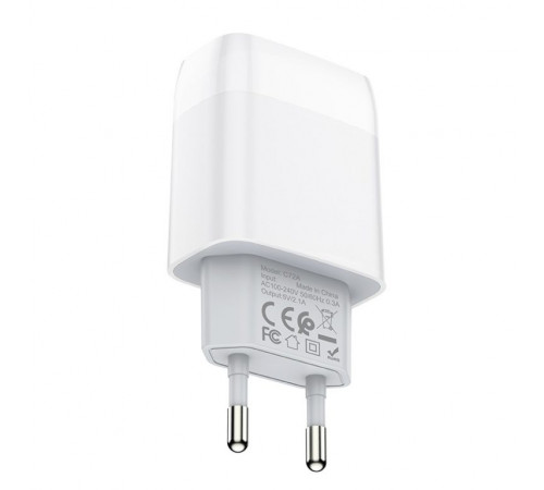 Мережевий зарядний пристрій HOCO C72A Glorious single port charger 10.5W White (6931474712899)