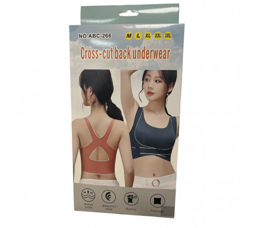 РАСПРОДАЖА Топ для спорта Body Shaper ABC266/223-76 (M, L, XL, 2XL, 3XL) (зелёный, персик, бежевый, чёрный) // [101] (200 шт/ящ)