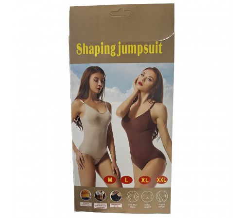 НЕТУ Комбидресс-боди утягивающий Body Shaper 223-72 (бежевый, чёрный, коричневый) (M, L, XL, 2XL) // [101] (200 шт/ящ)