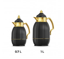 Термос-кувшин 070+DT-100 (0.7+1.0 л) (корпус - пластик, колба - КРАСНОЕ стекло) // [101] // [4] (6 шт/ящ)