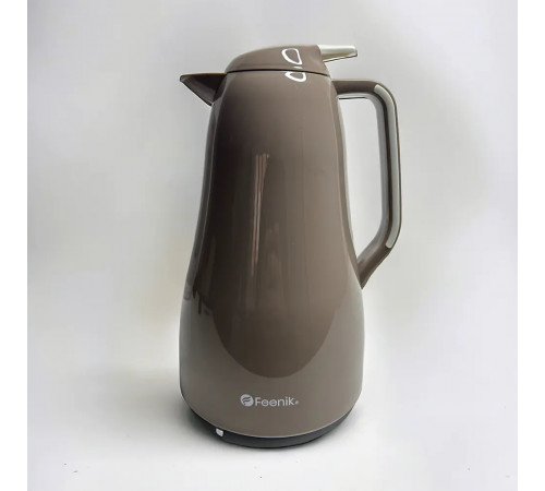 Термос-кувшин Feenik DK-150 (1,5л) (корпус - пластик, колба - КРАСНОЕ стекло) // [101] // [4] (12 шт/ящ)