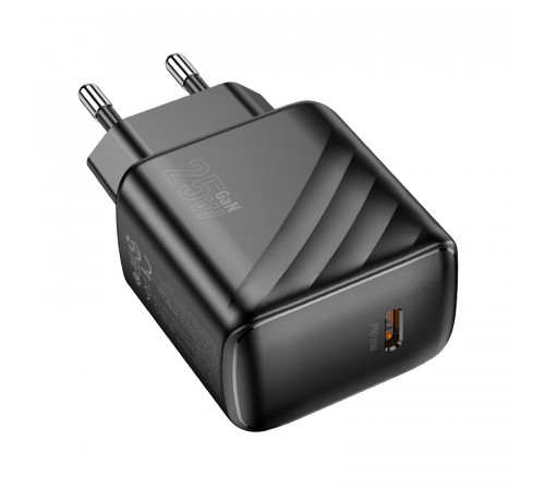 Мережевий зарядний пристрій HOCO CS24A Puerto single-port PD25W charger (EU) Black (6942007639750)