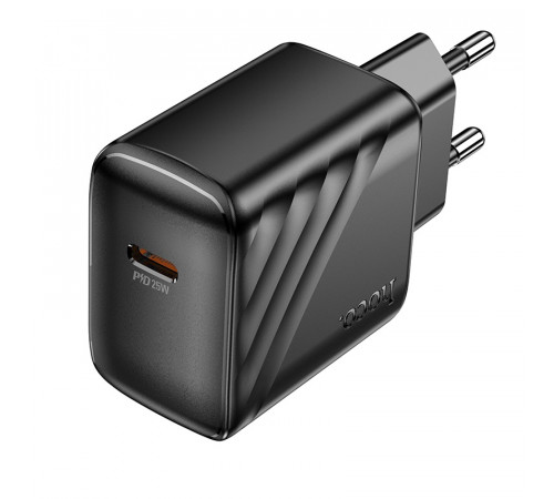 Мережевий зарядний пристрій HOCO CS24A Puerto single-port PD25W charger (EU) Black (6942007639750)