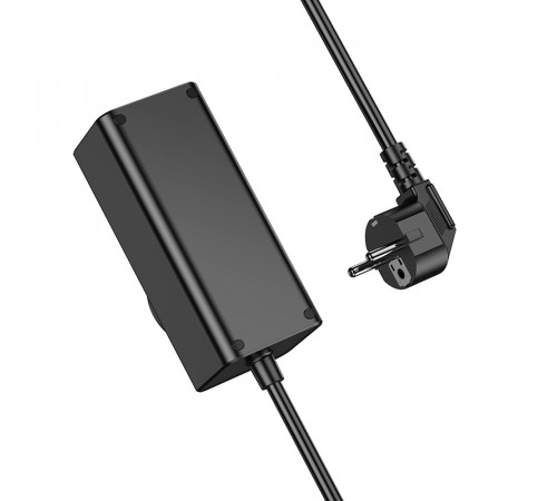 Мережевий подовжувач HOCO NS9 Wisdom 1-position (PD67W/3C1A) desktop socket (EU/GER) (2 m) Black (6942007638494)