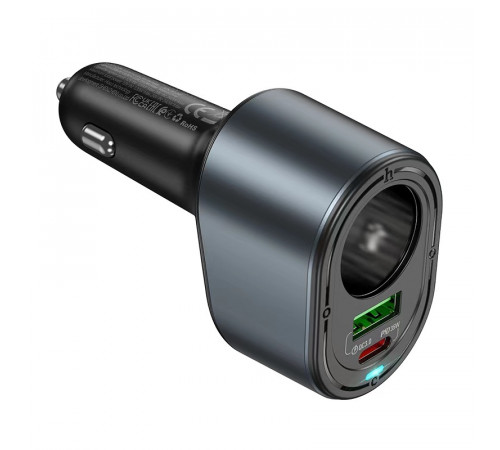 Автомобільний зарядний пристрій HOCO Z56 Friend PD35W+QC3.0 cigarette lighter car charger Black (6942007633031)