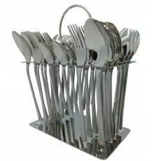 Набор столовых приборов CUTLERY SET CD-03 (Ложки, вилки) (12 персон/36 предм.) (Хром (рифление)) // [403] (12 шт/ящ)