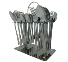 Набор столовых приборов CUTLERY SET CD-06 (Ложки, вилки) (12 персон/36 предм.) (Хром (полоски+узор)) // [403] (12 шт/ящ)