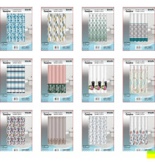 Занавеска-штора для душевой/ваны (180*180см) Shower curtain W-5 // [403] (48 шт/ящ)